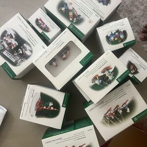 Dept56 North Pole Series  9 Porcelain Elf Figurines Model Fairy Garden  Display